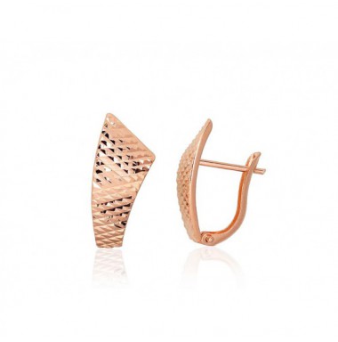 Zelta auskari ar angļu slēdzēju