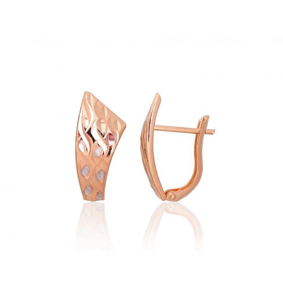 Zelta auskari ar angļu slēdzēju