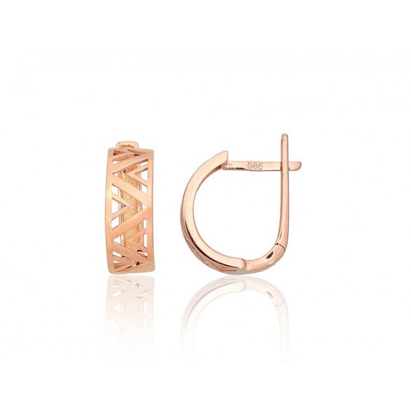 Zelta auskari ar angļu slēdzēju