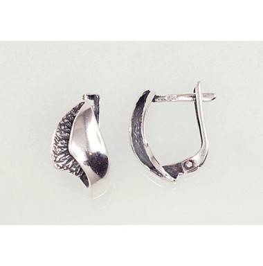 Sudraba auskari ar angļu slēdzēju