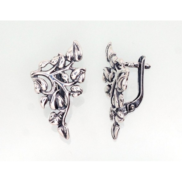 Sudraba auskari ar angļu slēdzēju