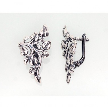 Sudraba auskari ar angļu slēdzēju