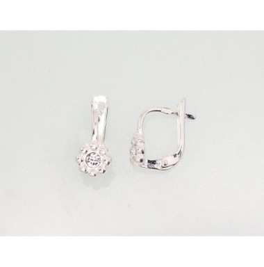 Sudraba auskari ar angļu slēdzēju