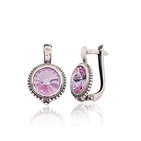 Sudraba auskari ar angļu slēdzēju