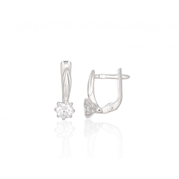 Sudraba auskari ar angļu slēdzēju