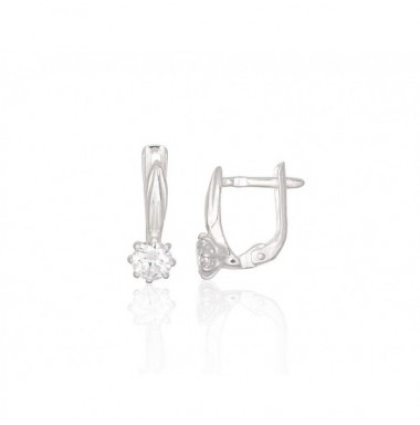 Sudraba auskari ar angļu slēdzēju