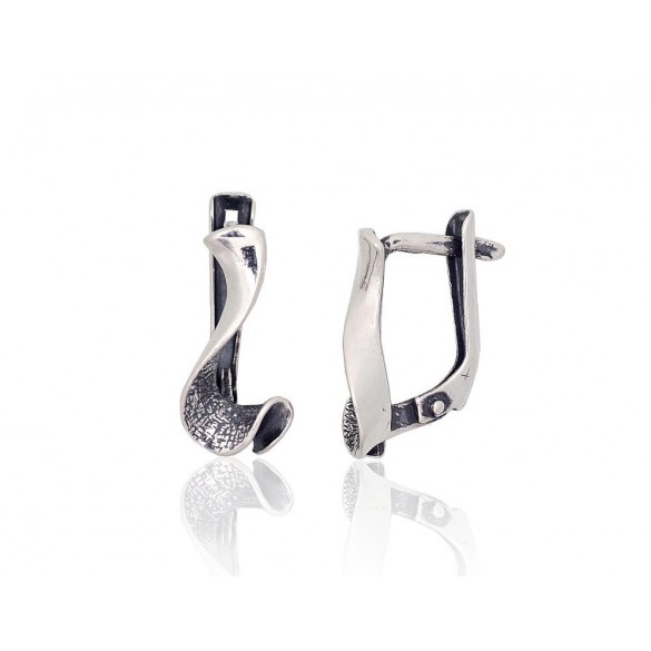 Sudraba auskari ar angļu slēdzēju