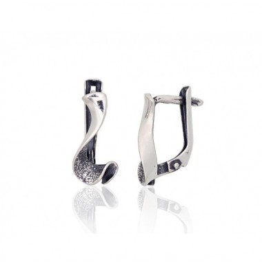 Sudraba auskari ar angļu slēdzēju