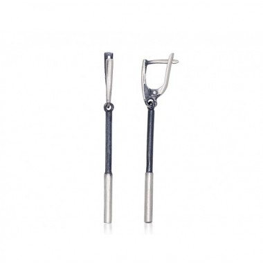 Sudraba auskari ar angļu slēdzēju