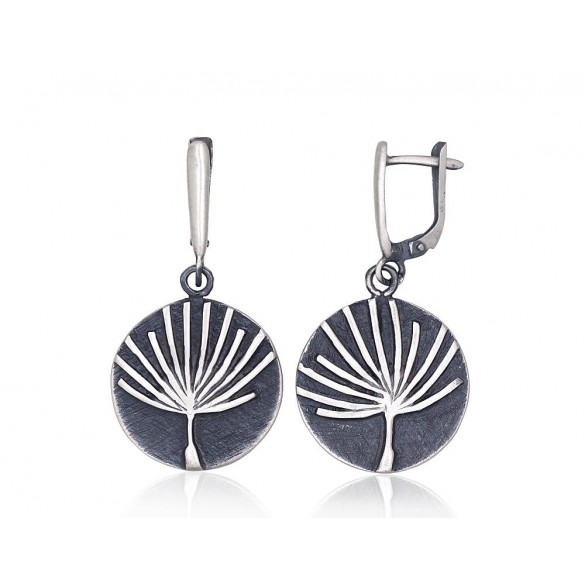 Sudraba auskari ar angļu slēdzēju