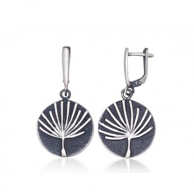 Sudraba auskari ar angļu slēdzēju