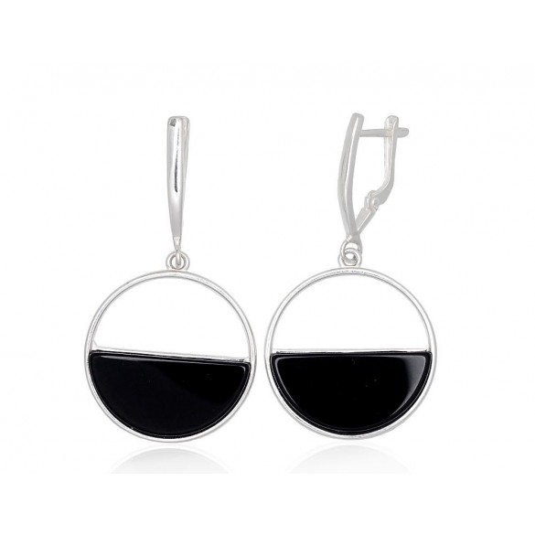 Sudraba auskari ar angļu slēdzēju