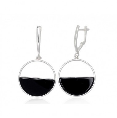 Sudraba auskari ar angļu slēdzēju