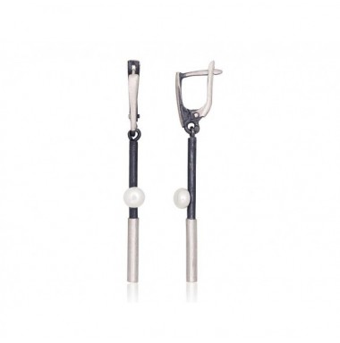 Sudraba auskari ar angļu slēdzēju