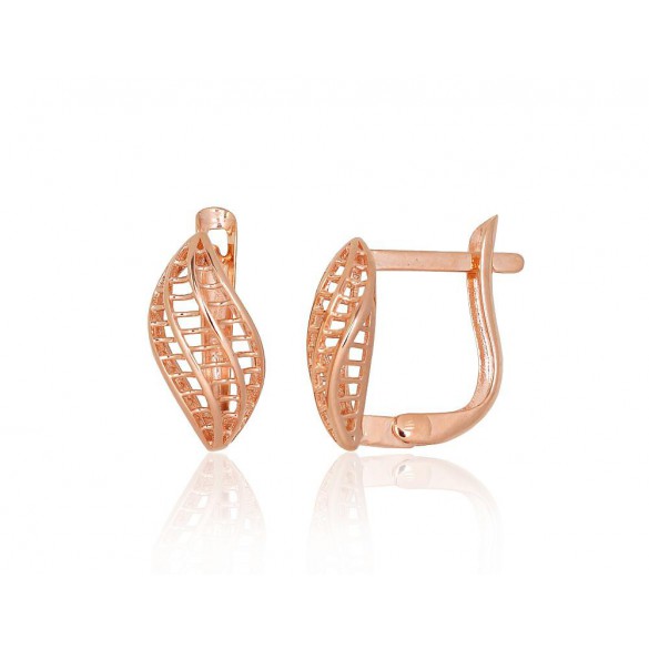 Zelta auskari ar angļu slēdzēju