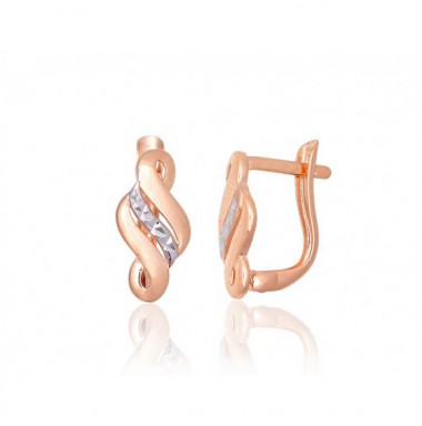 Zelta auskari ar angļu slēdzēju