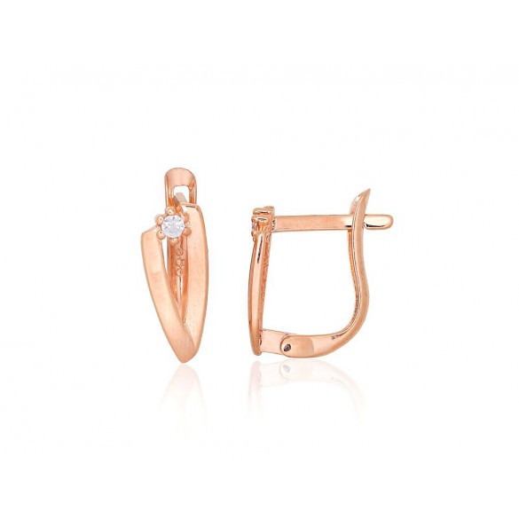 Zelta auskari ar angļu slēdzēju