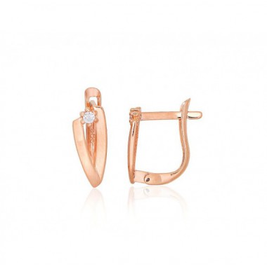 Zelta auskari ar angļu slēdzēju