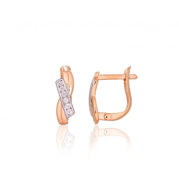 Zelta auskari ar angļu slēdzēju