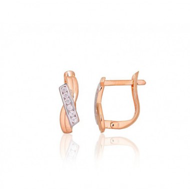 Zelta auskari ar angļu slēdzēju