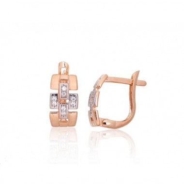 Zelta auskari ar angļu slēdzēju