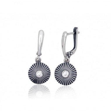 Sudraba auskari ar angļu slēdzēju