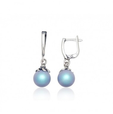 Sudraba auskari ar angļu slēdzēju