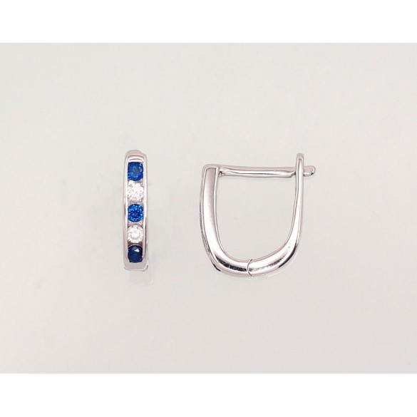 Sudraba auskari ar angļu slēdzēju