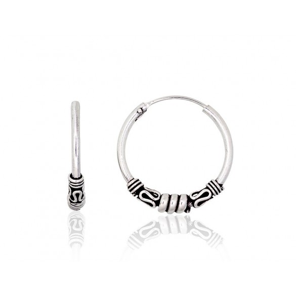 Sudraba auskari-riņķīši