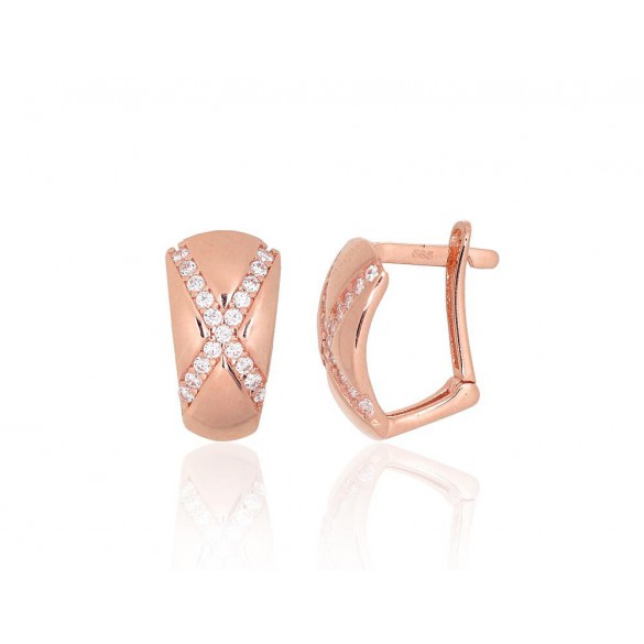 Zelta auskari ar angļu slēdzēju