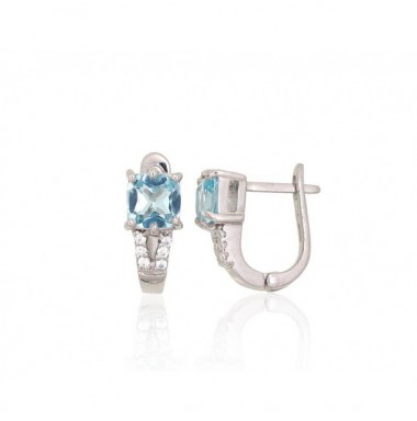 Sudraba auskari ar angļu slēdzēju