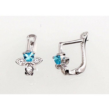 Sudraba auskari ar angļu slēdzēju