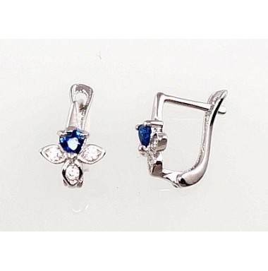 Sudraba auskari ar angļu slēdzēju