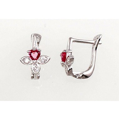 Sudraba auskari ar angļu slēdzēju