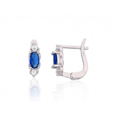 Sudraba auskari ar angļu slēdzēju