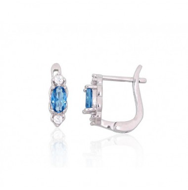 Sudraba auskari ar angļu slēdzēju