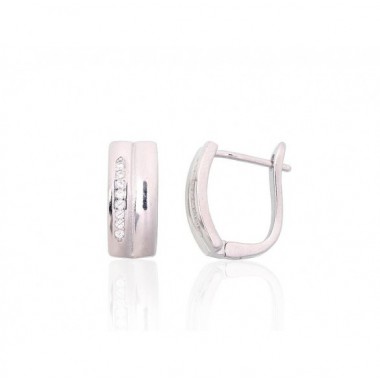 Sudraba auskari ar angļu slēdzēju