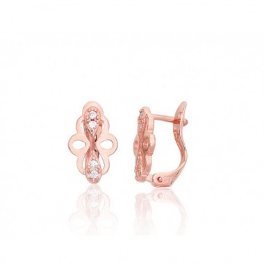 Sudraba auskari ar angļu slēdzēju