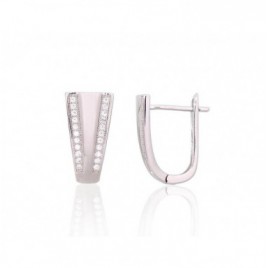 Sidabriniai auskarai ant cilindrinės spynos0