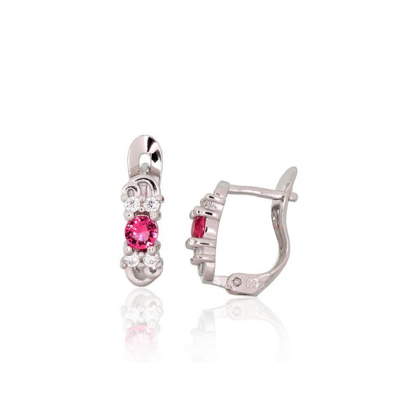 Sudraba auskari ar angļu slēdzēju