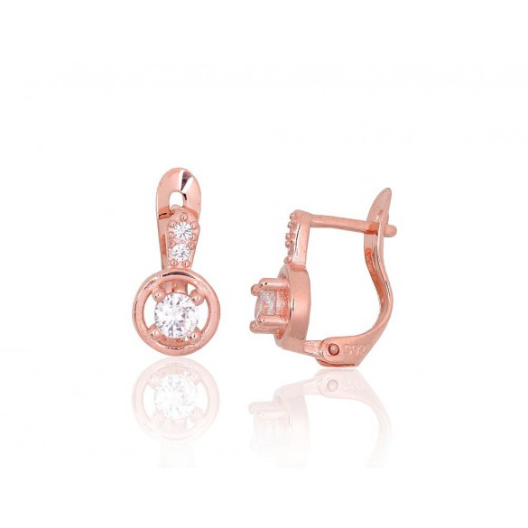 Sudraba auskari ar angļu slēdzēju