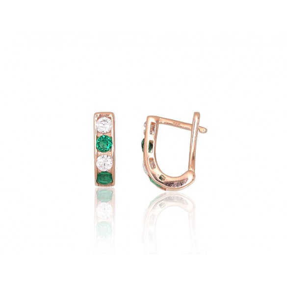 Zelta auskari ar angļu slēdzēju