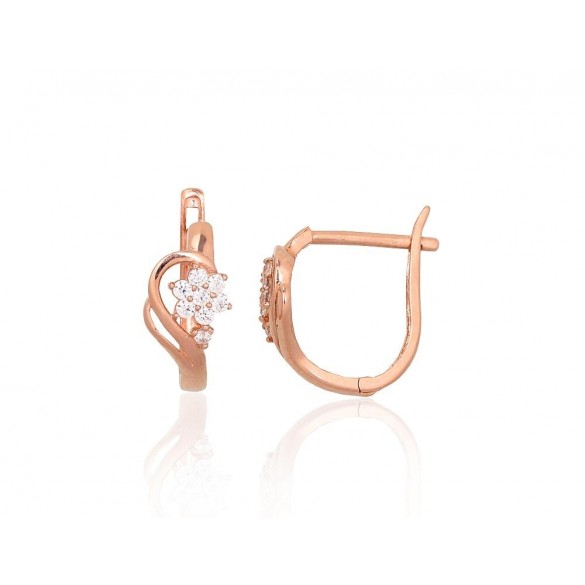 Zelta auskari ar angļu slēdzēju