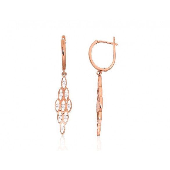 Zelta auskari ar angļu slēdzēju