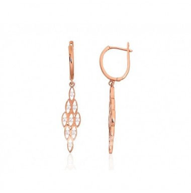 Zelta auskari ar angļu slēdzēju