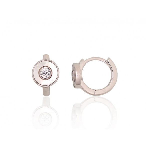 Sudraba auskari ar apaļu aizdāri