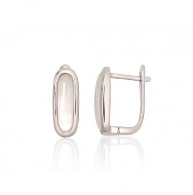 Sudraba auskari ar angļu slēdzēju