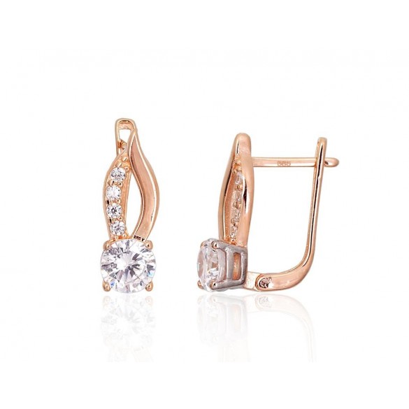 Zelta auskari ar angļu slēdzēju