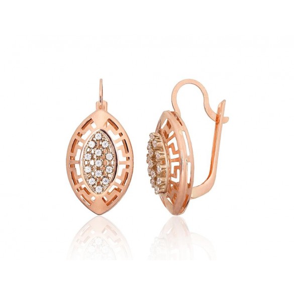 Zelta auskari ar angļu slēdzēju