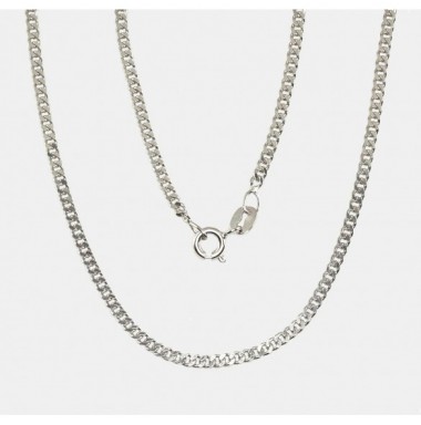 Sidabrinė grandinėlė Curb 2 mm , briaunų apdirbimas deimantu0